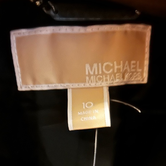 MICHAEL KORS. Grey Tan Wool Color Block Long Jacket Peacoat Coat NWT - Picture 5 of 14